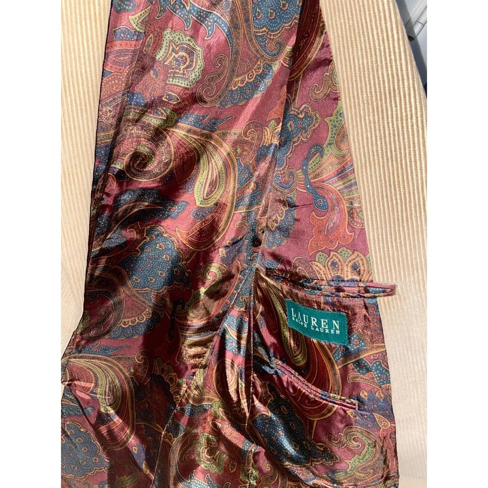 Lauren Ralph Lauren Men's Corduroy Coat Blazer Two‎ Button Brown Paisley 42L